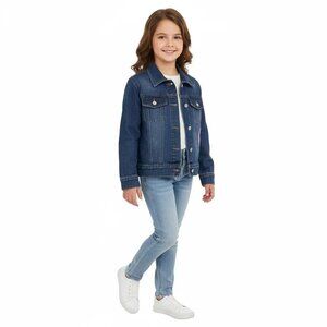 Girl & Co By Limeapple Horse Shoe Design Beaded Embroidery Denim Jacket Size 7/8